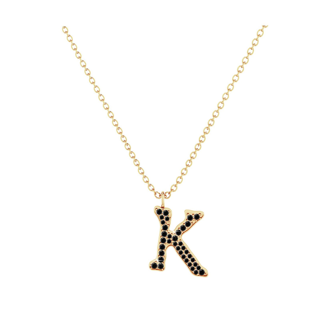 K - Letter Name Necklace Initial Necklace